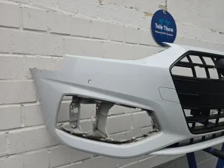 Audi A4 B9 Facelift Stoßstange Kühlergrill Vorne Schwarz 8W0807437 - Bild 3